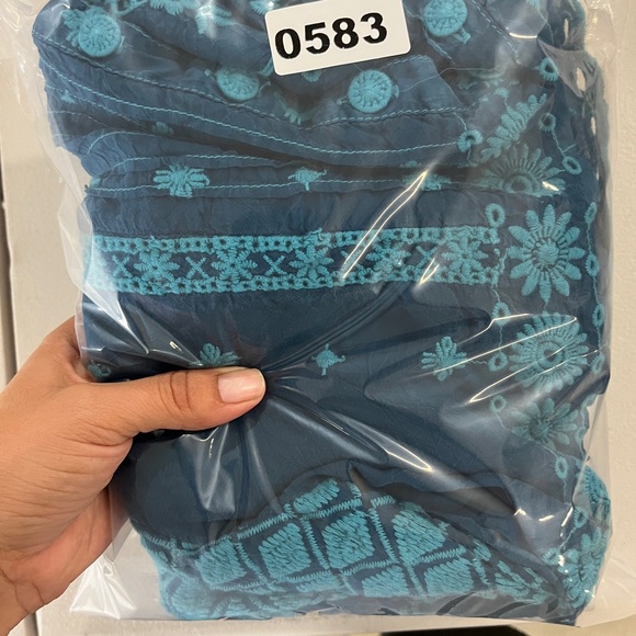 Johnny Was Ciaga Tamara Tunic Embroidered Eyelet Boho Peasant Blouse Top Sz M - Picture 12 of 12